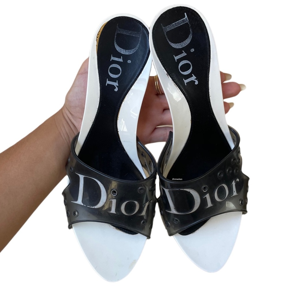 |SOLD| Authentic Christian Dior Jelly Logo Platform Heels